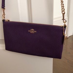COACH (never used) Crossbody purple leather purse